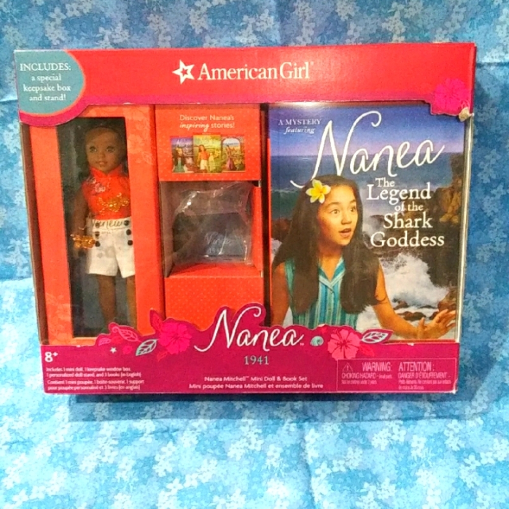 American Girl Nanea Mini Doll + 3 Book Set New